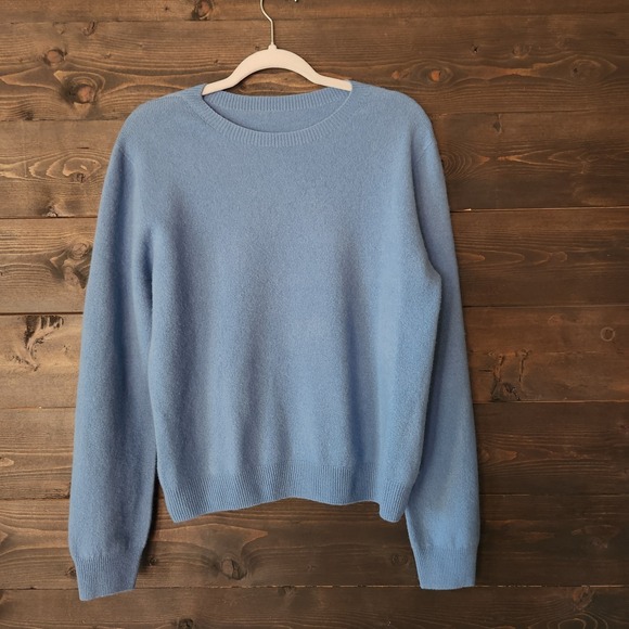 Charter Club 2-Ply 100% Cashmere Sweater Women's S/M Capsule Blue Basic Crew - Picture 8 of 8